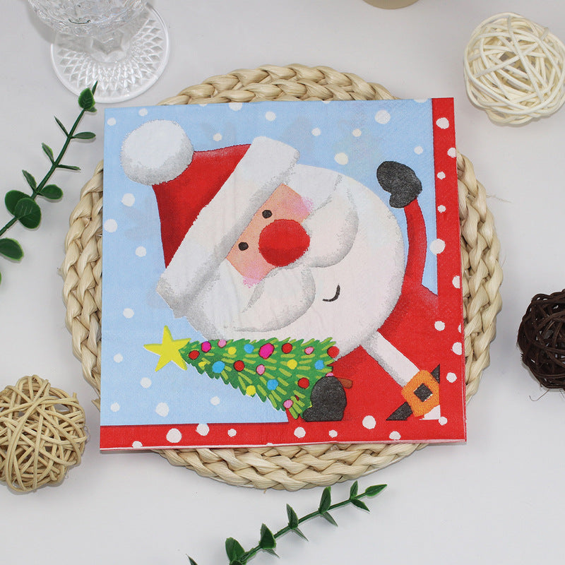Christmas paper napkins custom